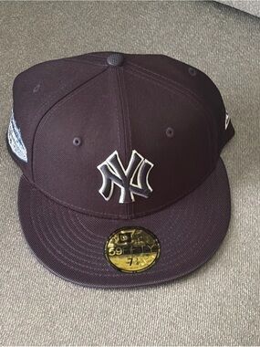 New Era New York Yankees All Star Game 2008 Fitted Hat Size 7 3/4 Rare Navy Real